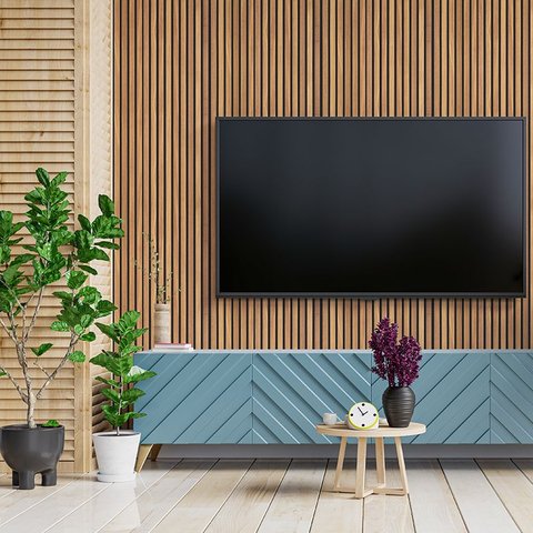 Papel de Parede Madeira Ripada Imbuia