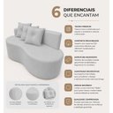 Ver imagem 4 de Sofá Curvo 2 Lugares Sala Orgânico Capri