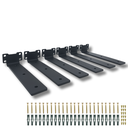 Ver imagem 2 de Kit 6 Suportes de Parede 20cm Mão Francesa Cantoneira para Prateleira Suspensa Aço Robusto Preto