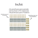 Ver imagem 5 de Kit 6 Suportes de Parede 20cm Mão Francesa Cantoneira para Prateleira Suspensa Aço Robusto Preto