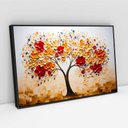 Ver imagem 2 de Quadro Decor Folhas 3d Dourado Branco Sala Quarto Casa Escritório