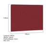 Cabeceira Casal Palermo P04 140 cm Suede - ADJ Decor - Vermelho TCA 53 - 3