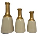 Ver imagem 1 de Trio decorativo vaso garrafa cobre de cerâmica moderno