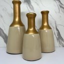 Ver imagem 2 de Trio decorativo vaso garrafa cobre de cerâmica moderno