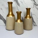 Ver imagem 3 de Trio decorativo vaso garrafa cobre de cerâmica moderno