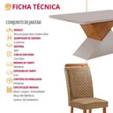 Ver imagem 3 de Mesa de Jantar Aster 6 Lugares Retangular MDF com Vidro 180cm Off White Moderna