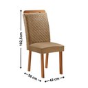 Ver imagem 6 de Mesa de Jantar Aster 6 Lugares Retangular MDF com Vidro 180cm Off White Moderna
