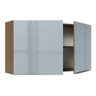 Armário Aéreo Madesa Lux 120 cm 2 Portas Rustic/Cinza - 6