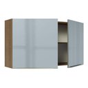 Ver imagem 6 de Armário Aéreo Madesa Lux 120 cm 2 Portas Rustic/Cinza