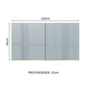 Ver imagem 3 de Armário Aéreo Madesa Lux 120 cm 2 Portas Rustic/Cinza