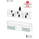 Ver imagem 4 de Rack TV 65" Suspenso com Espelho 2 Portas Paris Multimóveis V3331 Branco