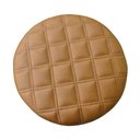 Ver imagem 3 de Banqueta Boston Alta Estofada Estrutura Aço Carbono Base Preta 70cm Courino Caramelo