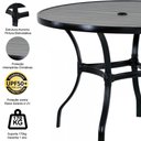 Ver imagem 3 de Mesa Roma com Tampo Ripado 80 Cm Alumínio Cozinha, Edícula, Piscina