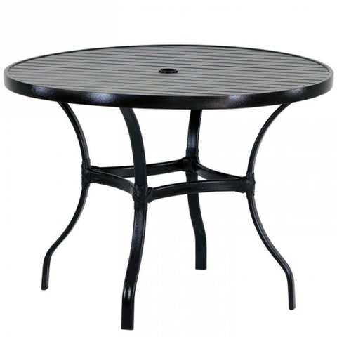 Mesa Roma com Tampo Ripado 80 Cm Alumínio Cozinha, Edícula, Piscina