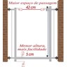 Portão Grade de Segurança para Vãos de 70cm Até 1,10 Mt Branco Multiforma - 3