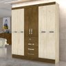 Guarda Roupa Froes C/ 4 Gavetas Avelã Wood / Castanho Wood OOL Moval Móveis - 7