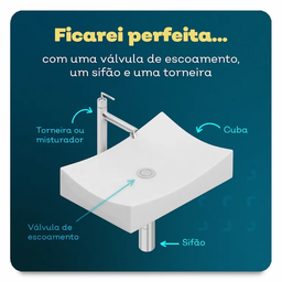 Cuba de Embutir/Sobrepor de Mesa para Banheiro Retangular L.1061.17  Deca - 2