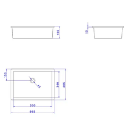 Cuba de Embutir/Sobrepor de Mesa para Banheiro Retangular L.1061.17  Deca - 5