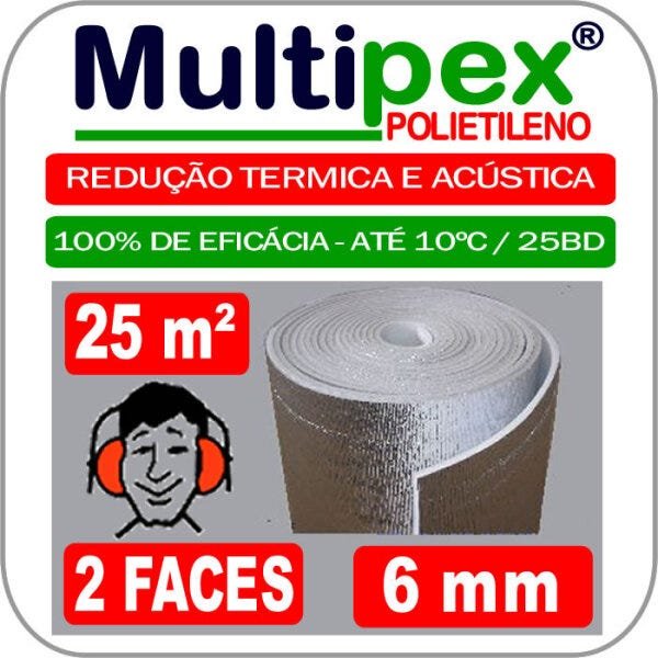 Manta Termo Acustica 2 Faces 6 mm (25m²) Multipex - 2