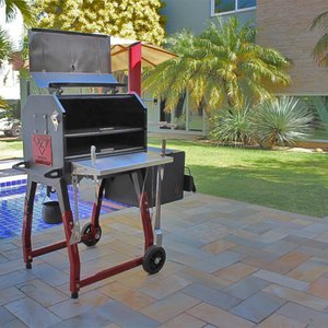 Pit Smoker Defumador Residencial Completo Grill M-75 - 200L