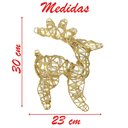 Ver imagem 6 de Rena Aramada Natal Iluminada 30 Led Dourada com Glitter 30cm