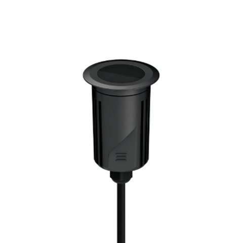 Embutido de Solo Led Stella S.ground 6,5w com Caixa de Instalação Bivolt Preto 3000k Luz Amarela