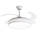 Ver imagem 1 de Ventilador Lampada de Teto Led 3 em 1 Grande Retratil Ajustavel Controle Remoto Sala Quarto Casa Esc