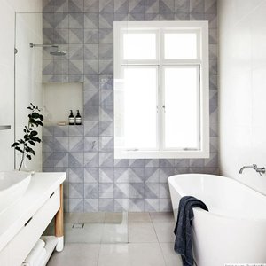 Saldão - Papel de Parede Azulejo Lavável para Cozinha Cimento Retângulo