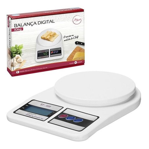 Balança Digital 10 Kg Cozinha Alimento Dieta 1 em 1 Grama
