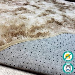 Tapete Peludo para Sala Quarto Macio - Casen Tamanho:140x100cm;cor:bege - 3