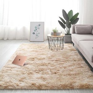 Tapete Peludo para Sala Quarto Macio - Casen Tamanho:140x100cm;cor:bege