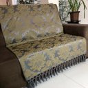 Ver imagem 1 de Manta de Sofá Jacquard Verde Oliva com Grafite 190x140