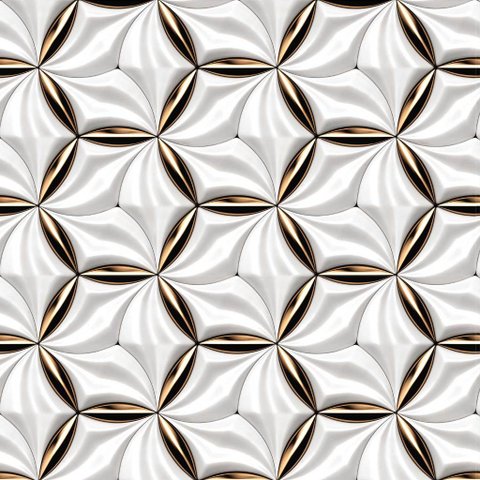 Papel de Parede Temático 3d Circular Hexagonal - 2,50x0,50m