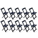 Ver imagem 5 de Kit de 5 Conjuntos de Mesa Dobrável 60x60 com 2 Cadeiras Preto - Cor: Preto