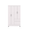 Guarda Roupa Solteiro 4 Portas para Quarto Hospedes:branco - 3