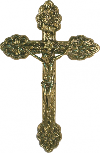Crucifixo ROMANO de Parede em Latão 100% Reciclado SAT Dourado de Parede - 1