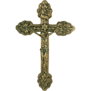 Crucifixo ROMANO de Parede em Latão 100% Reciclado SAT Dourado de Parede