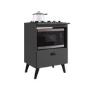 Ver imagem 5 de Balcão com Porta para Forno e Cooktop 4 Bocas Bogota Preto/Grafite