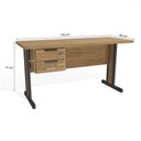 Ver imagem 3 de Mesa Escrivaninha Berg 2 Gavetas Itapua - Kappesberg