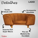 Ver imagem 2 de Poltrona Cama Caminha Pet Laddi Veludo Cobre Dvinn