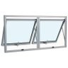 Janela Maxim-Ar Sasazaki Alumínio Duplo Horizontal sem Grade 2 Folhas 60x1,00Mx4,7cm Branca - 1