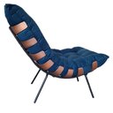 Ver imagem 2 de Kit Puff + Poltrona Decorativa Costela Suede Azul Royal