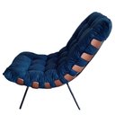 Ver imagem 5 de Kit Puff + Poltrona Decorativa Costela Suede Azul Royal