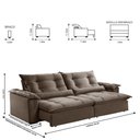 Ver imagem 3 de Sofá Retrátil e Reclinável Apolo 2,50m 04 Lugares Mola Ensacada Txr