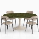 Ver imagem 2 de Mesa de Jantar Saarinen Oval 198x122 cm Tampo Mármore Vitória Régia Base Laca Off White