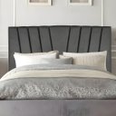 Ver imagem 3 de Cabeceira Casal Queen Size Cama Estofada 160 Cm Lile Linho:cinza