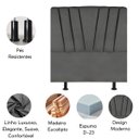 Ver imagem 4 de Cabeceira Casal Queen Size Cama Estofada 160 Cm Lile Linho:cinza