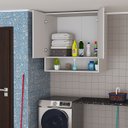 Ver imagem 3 de Armário Multiuso Suspenso com Porta – Ideal para Cozinha e Área de Serviço