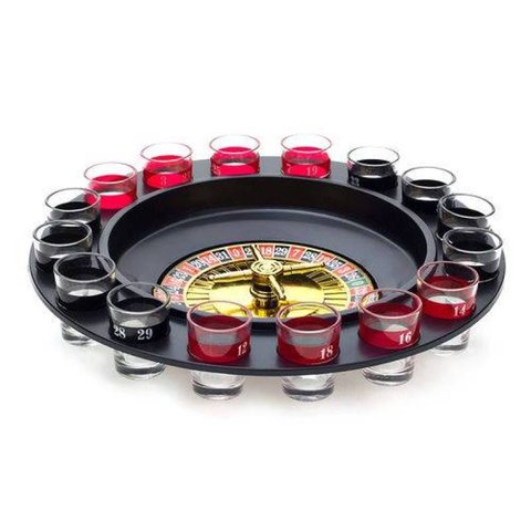Jogo roleta cassino com 16 copos shot