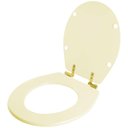 Ver imagem 2 de Assento Sanitário com Fechamento Lento Ravena Creme para Vaso Deca com Ferragem Dourada